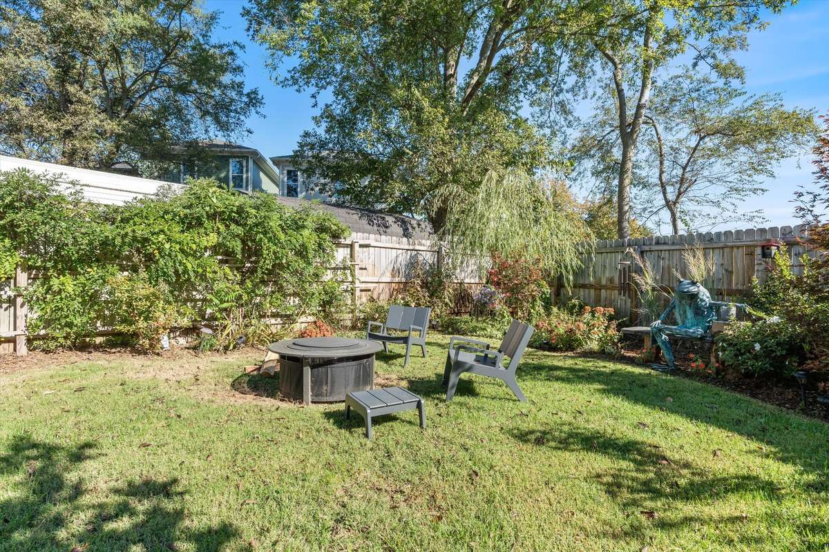 Mature landscaping with a full irrigations system