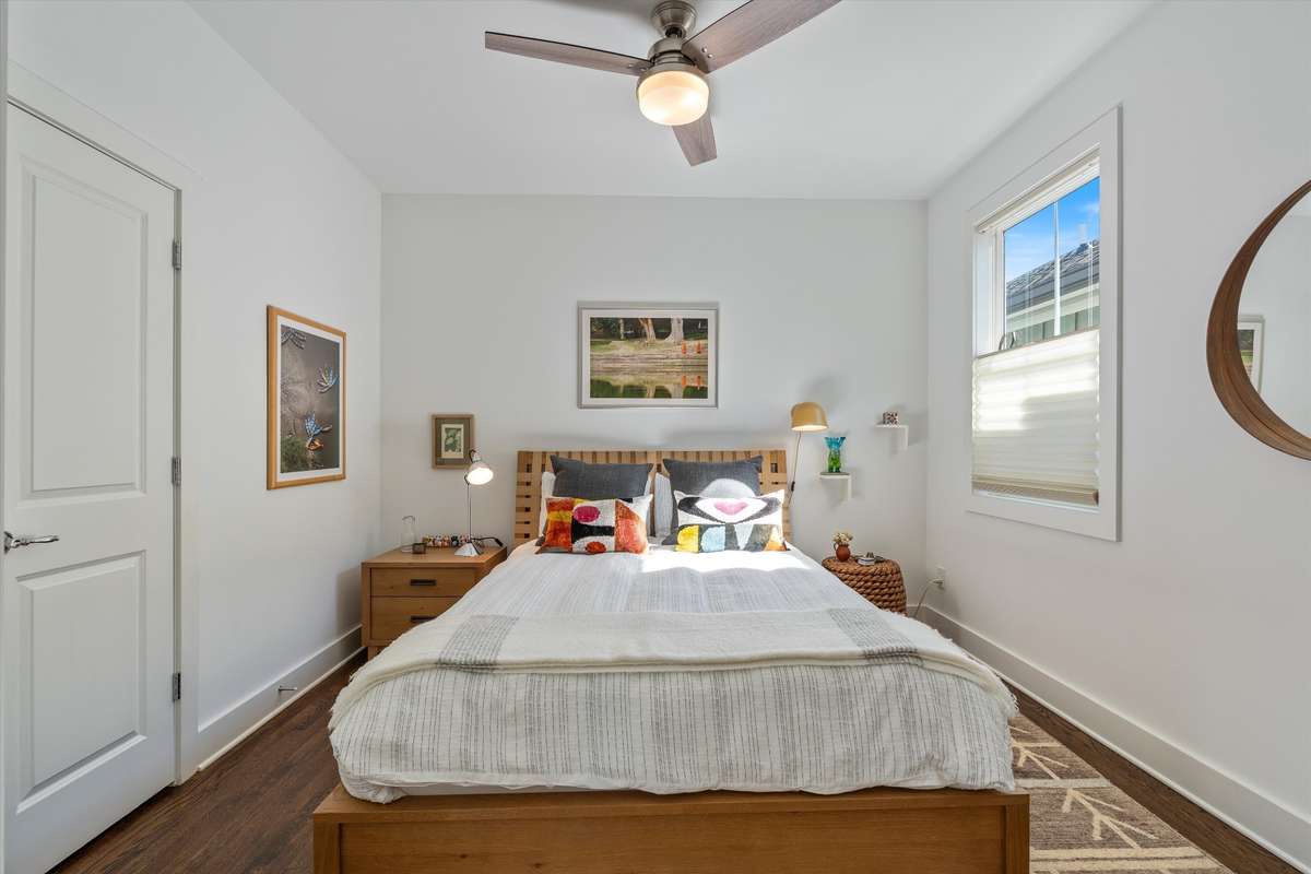 Guest bedroom #2, located on the second floor with a large closet and great natural light!