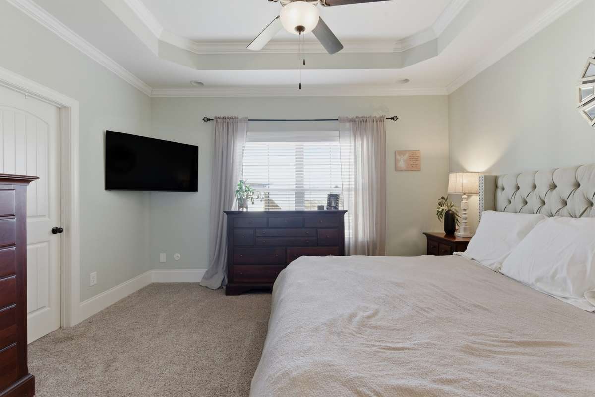 The large walk-in closet will delight you, and there is also another walk-in closet for two total.