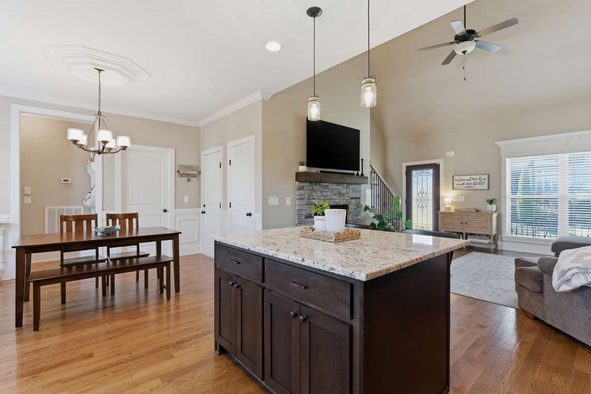 This large island will make a great prep/serving area for your guests.