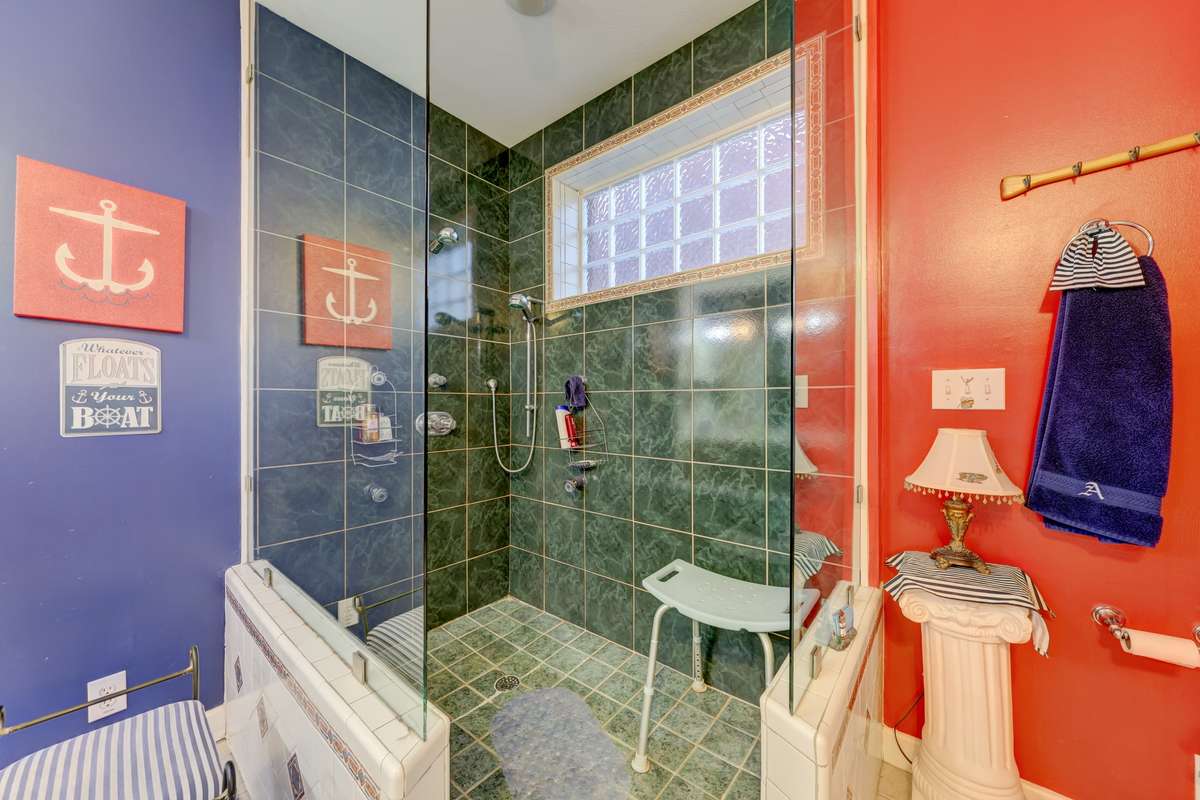 shower in primary bath