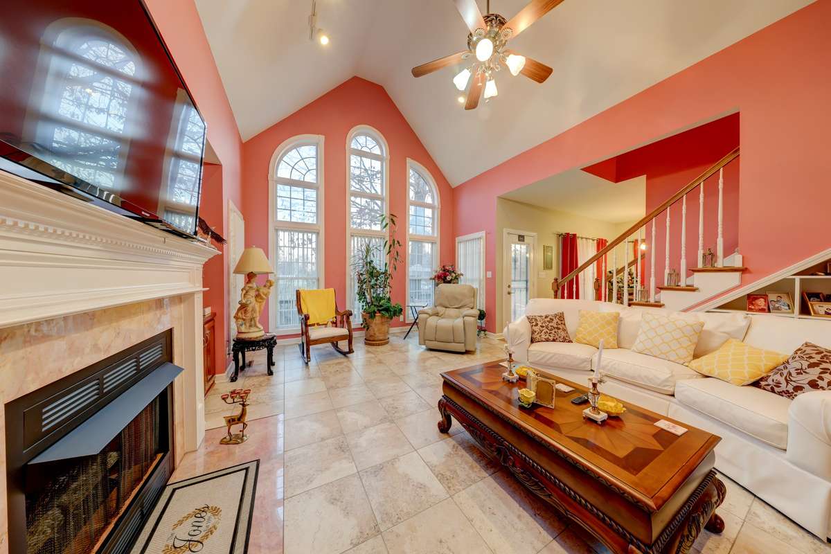 another view of downstairs family room