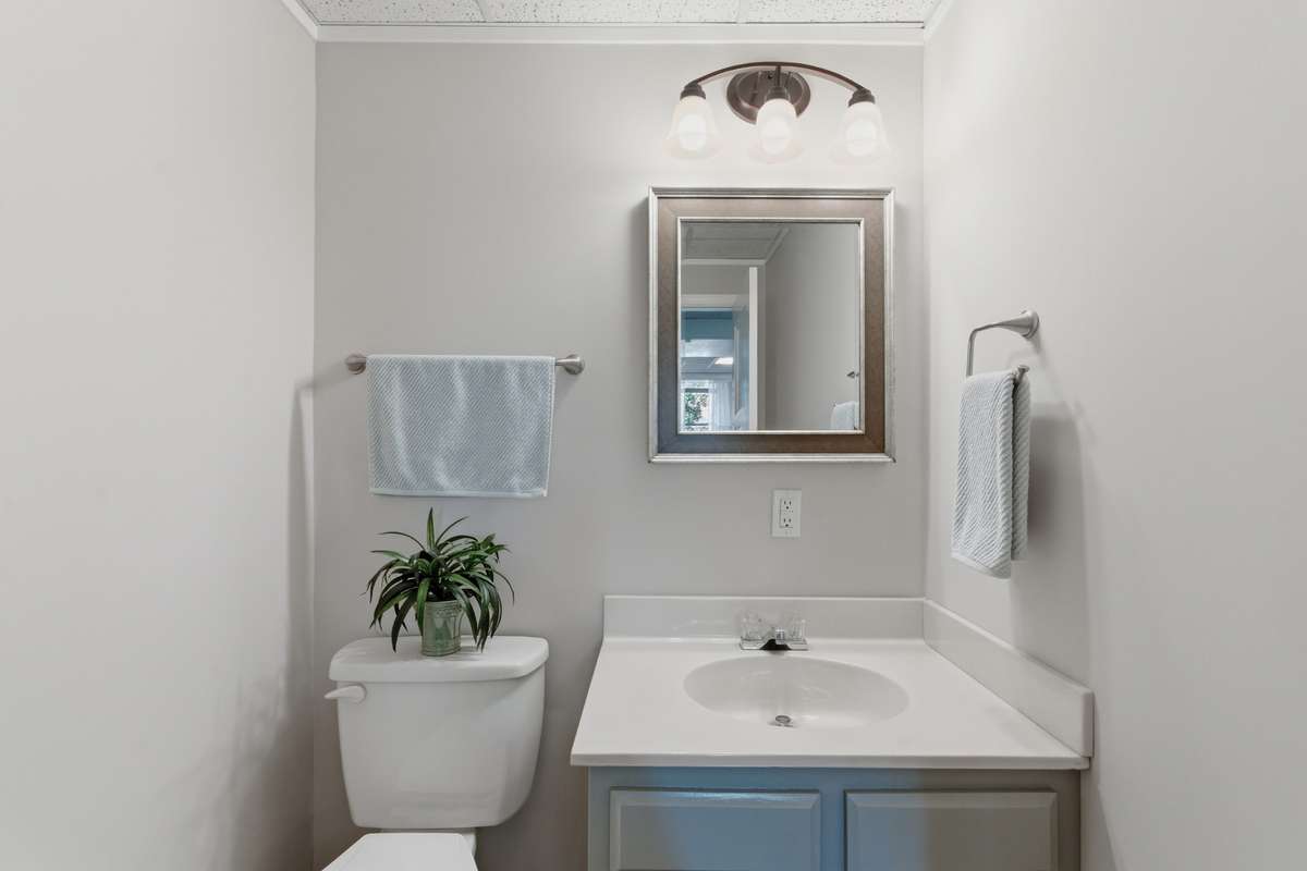 Half bath in the basement.