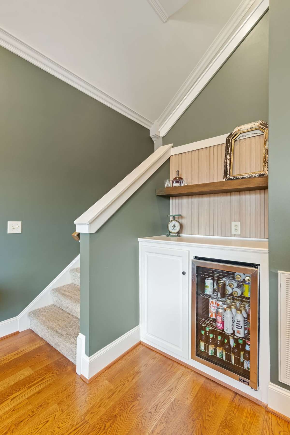 Beverage center located in the bonus room...