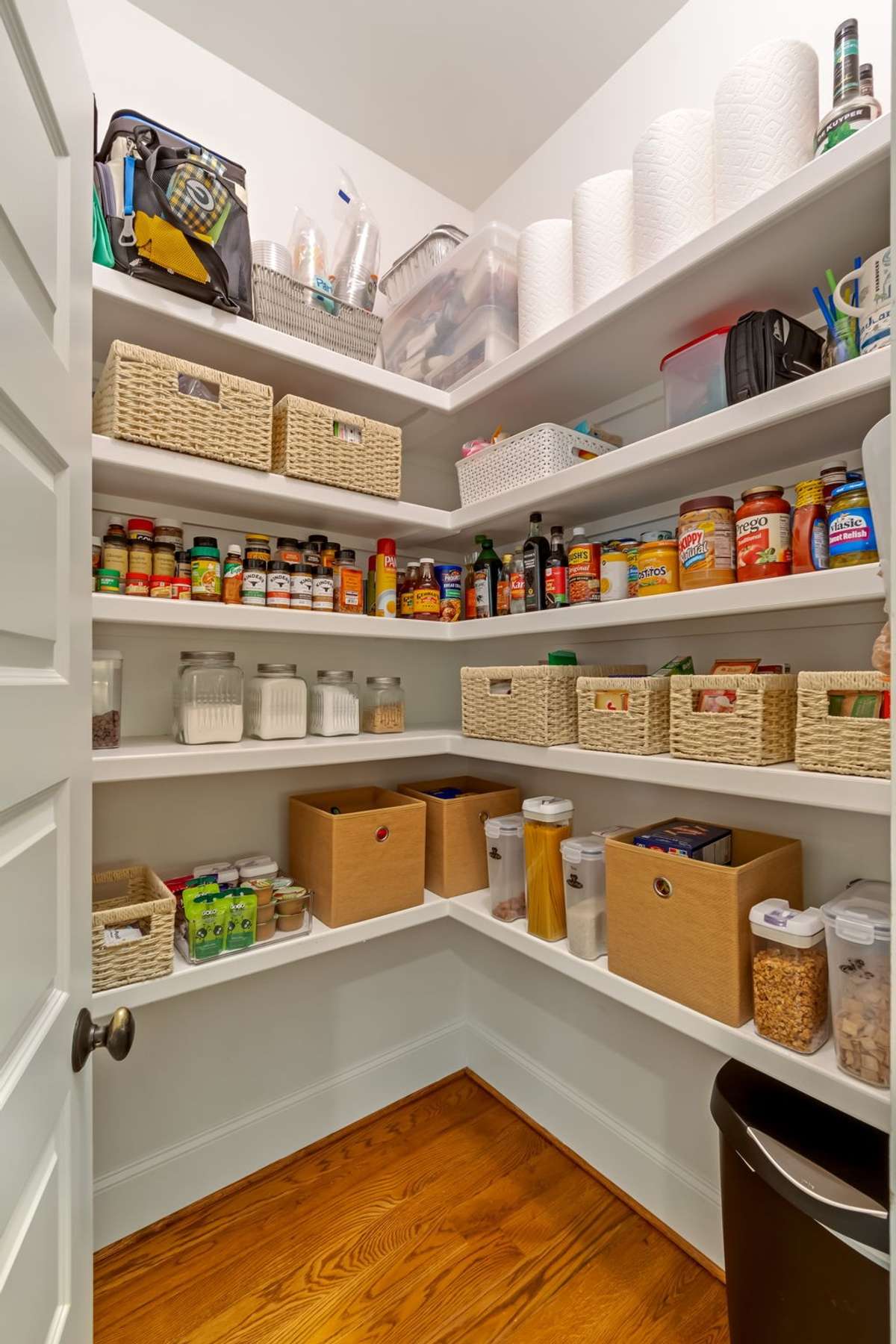 Spacious walk in pantry with lots of storage...