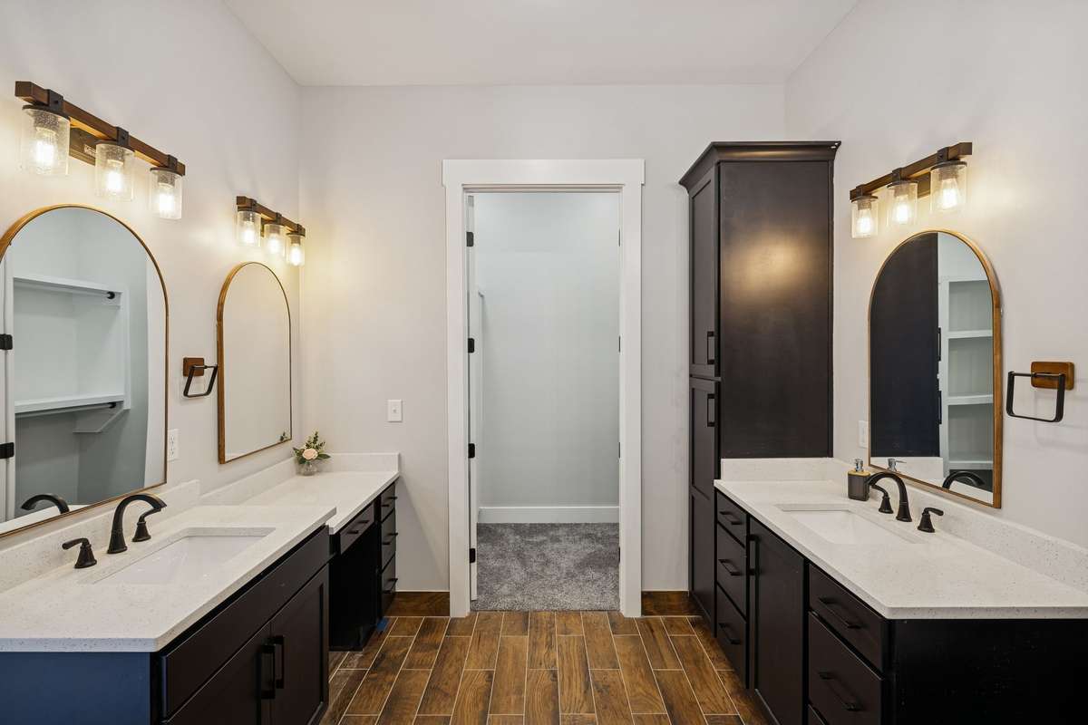 Double vanities, a make up counter, & a storage cabinet provide plenty of space to house your belongings. 763 Thompson Creek Rd. Shelbyville, TN 37160