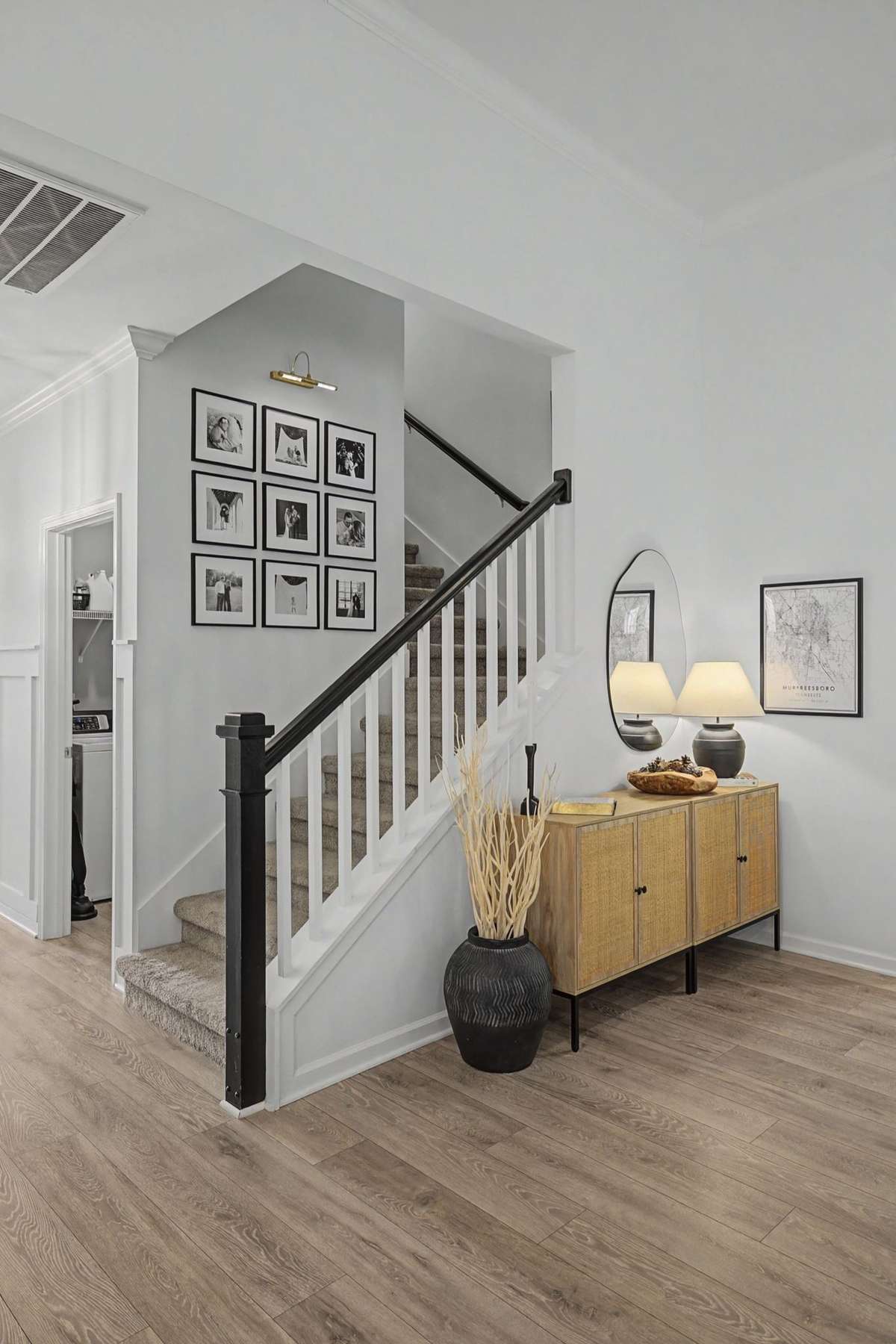 Staircase leading up to large Bonus Room, 4th Bedroom, Full Bath and Walk In Attic Space