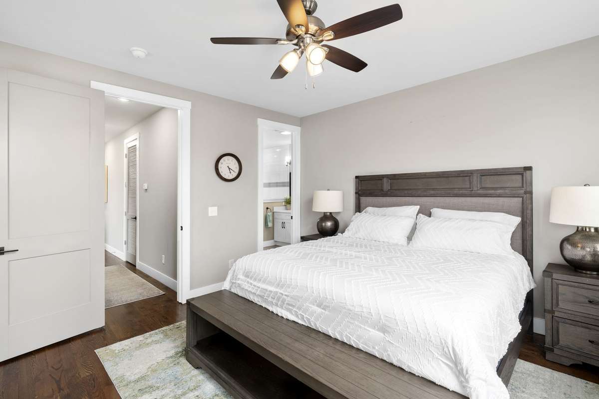 New bedding is included as well as fresh linens and sheets.