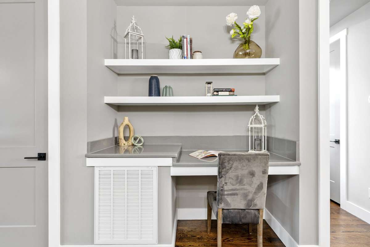 Great extra office nook off the kitchen.