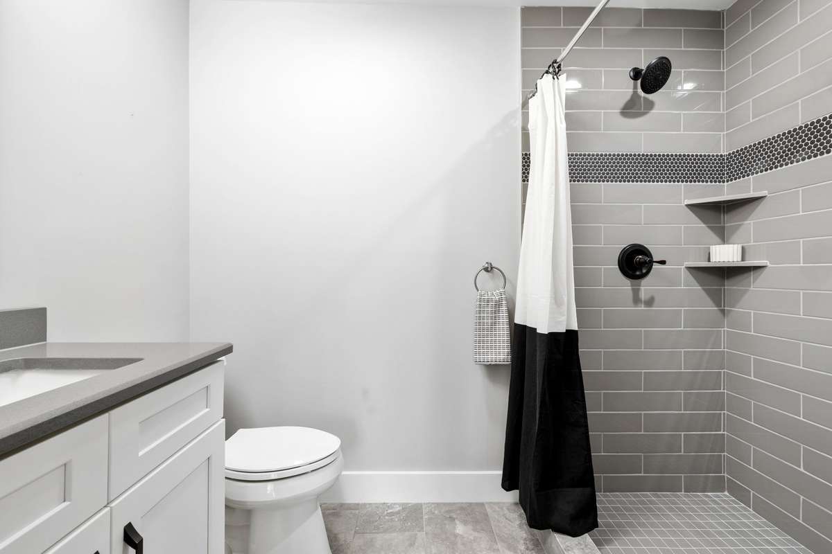 Every bath has custom tile. Nothing cookie cutter here.