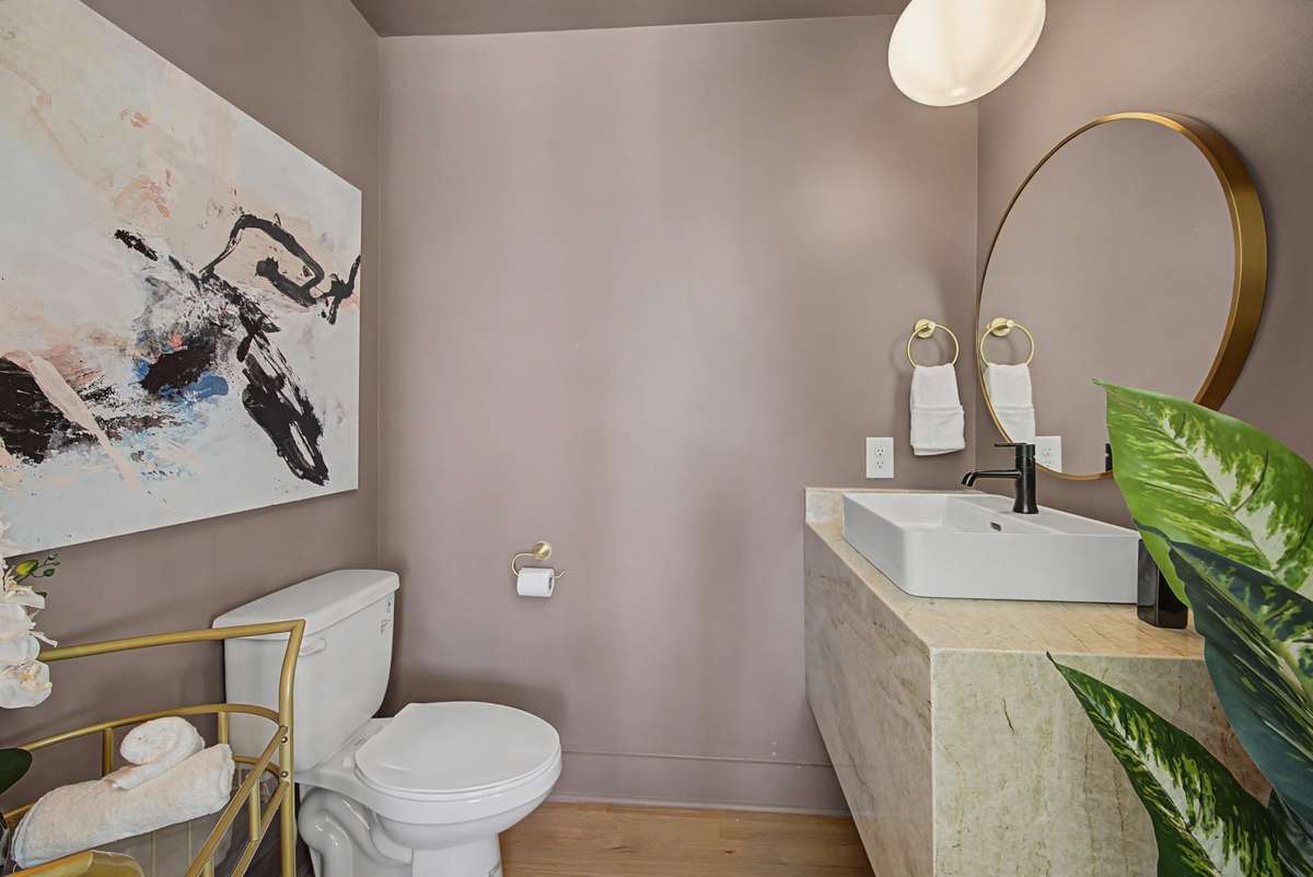 Half bath on main living area.