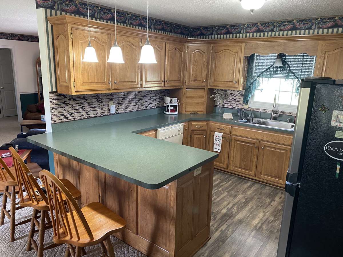 Country kitchen with bar