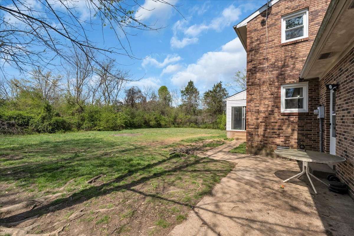 Spacious fenced backyard offering privacy and plenty of room for outdoor activities.