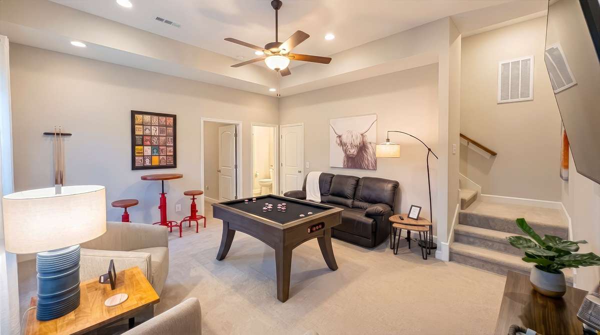 A second family room, great for kisd or extra guests!