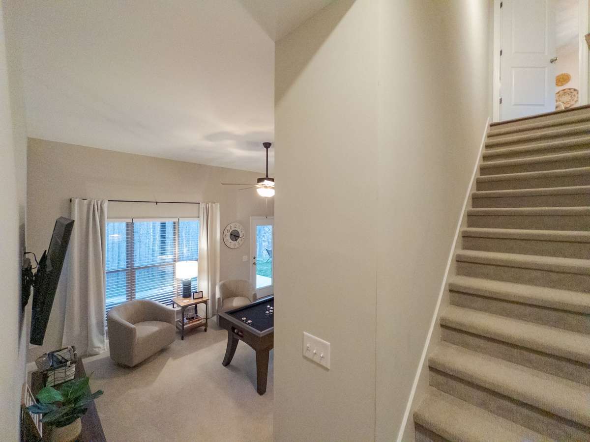A fully finished basement gives everyone space to spread out!