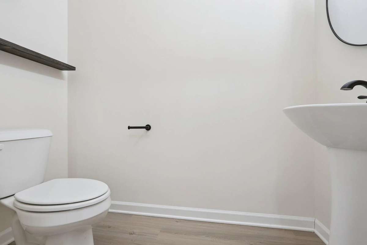 Powder room on the main level.