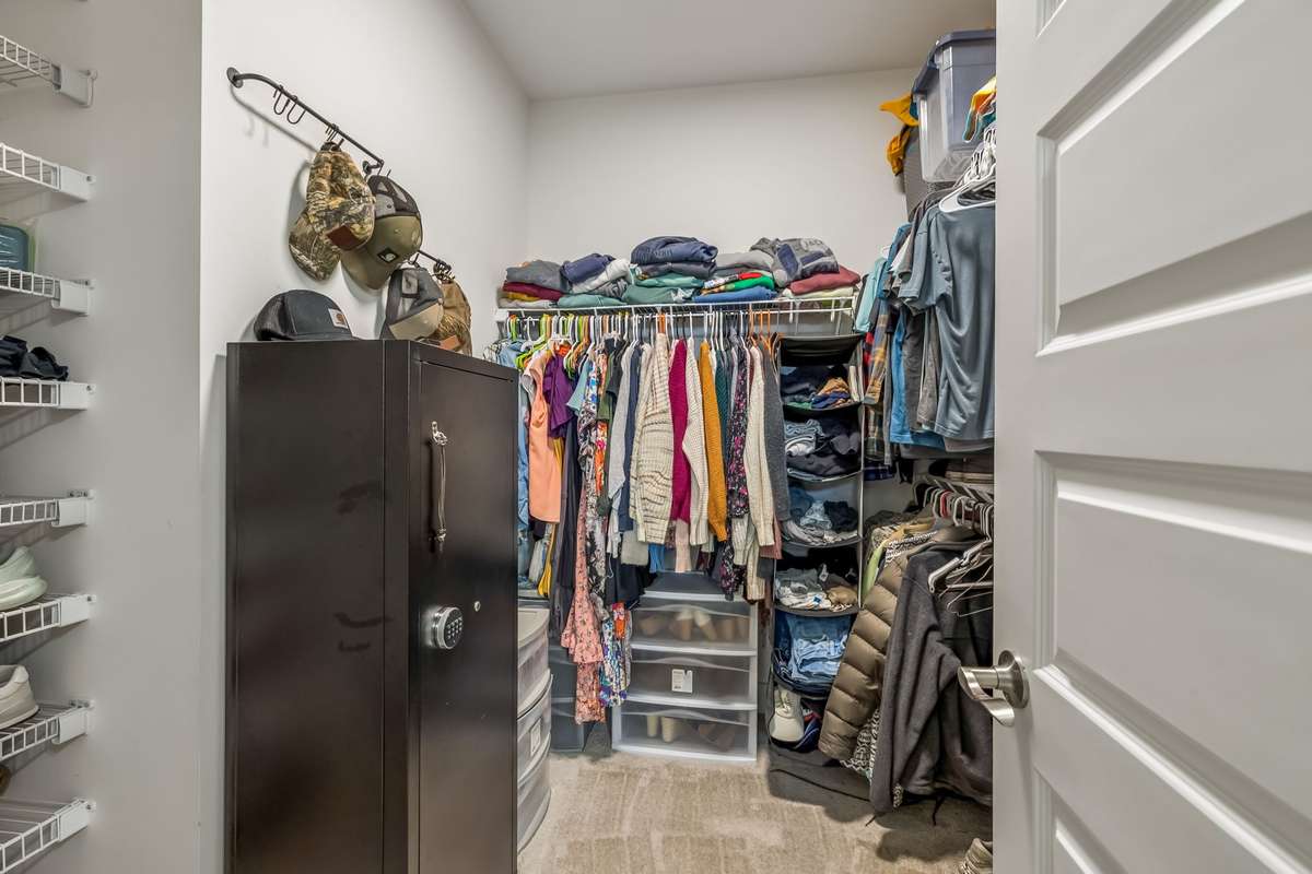 HUGE WALK-IN CLOSET THAT IS BIG ENOUGH FOR A CHEST IN HERE!