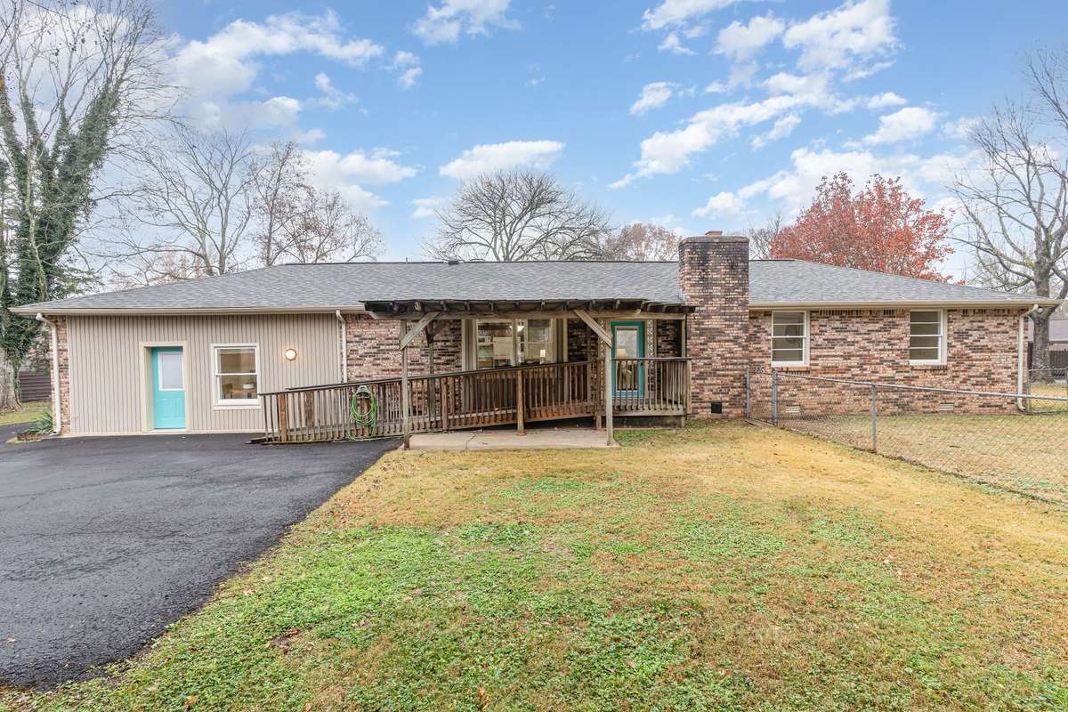 Rear of the home with a Ramp into the main entrance and separate entrance to the Mother-in-law Suite