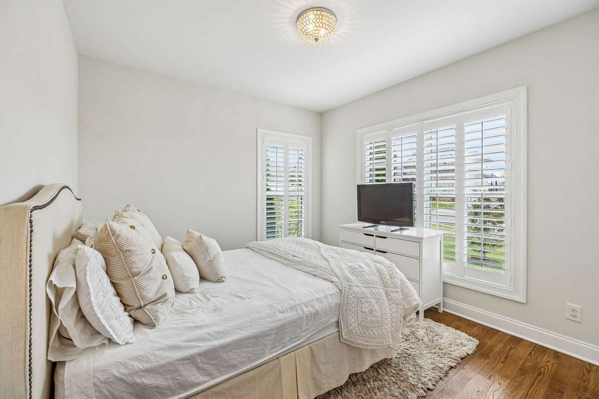 Second bedroom is on the main level and offers a walk in closet