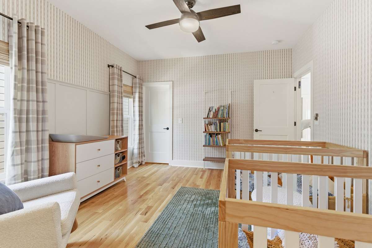 Bedroom 2 upstairs with Jack & Jill bathroom and walk-in closet.