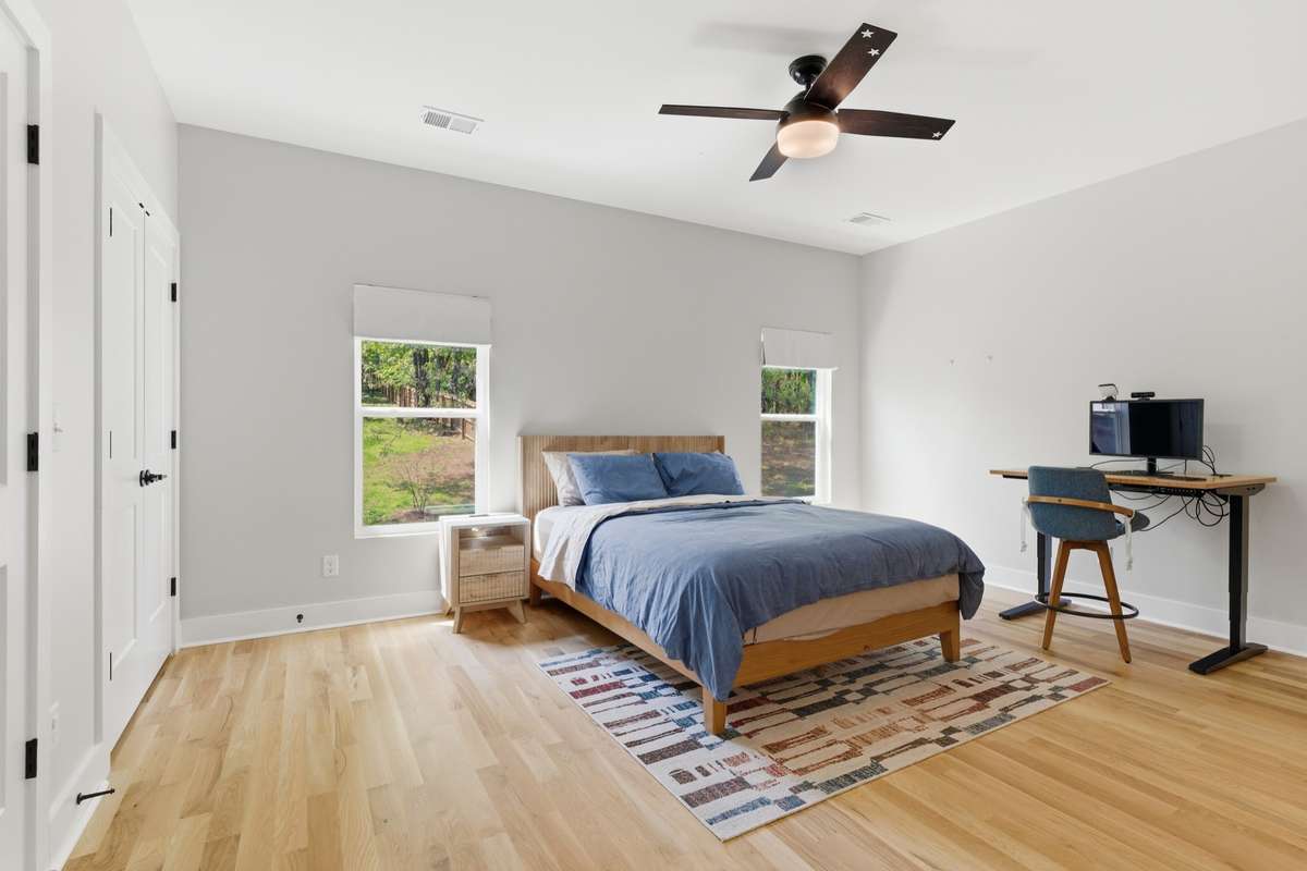 Bedroom 3 upstairs with double closets.