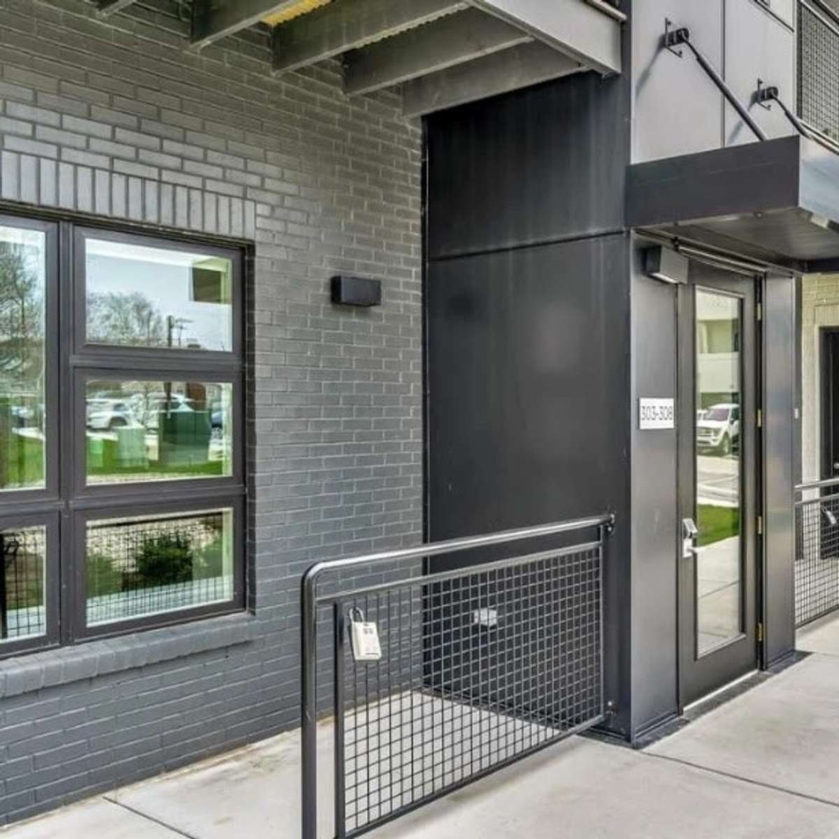 Front door tot he building.  You will find the lock box here for the front door key.