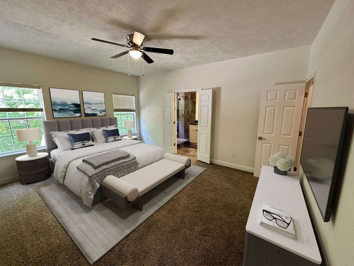 This image has been virtually staged for illustrative purposes. Furniture and decor are not included.