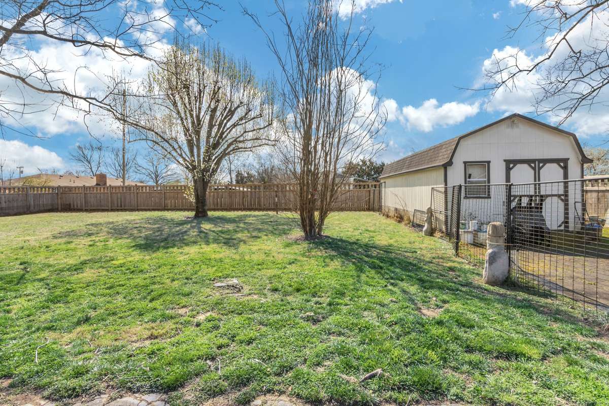 The 25x50 shed is floored and also wired for electricity. Just look at that handsome privacy fence!