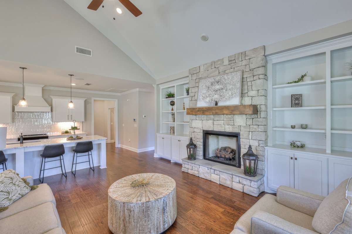 Built-ins and Fireplace