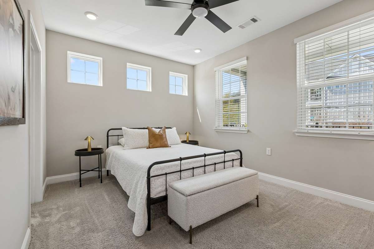 Primary bedroom with lots of light!