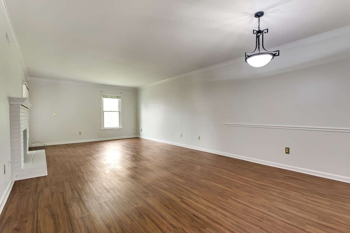 Spacious living and dining combo.