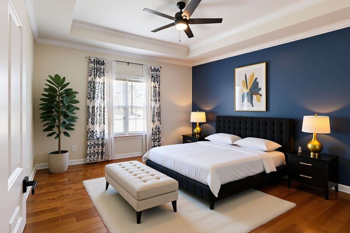 Virtually Staged Primary Bedroom