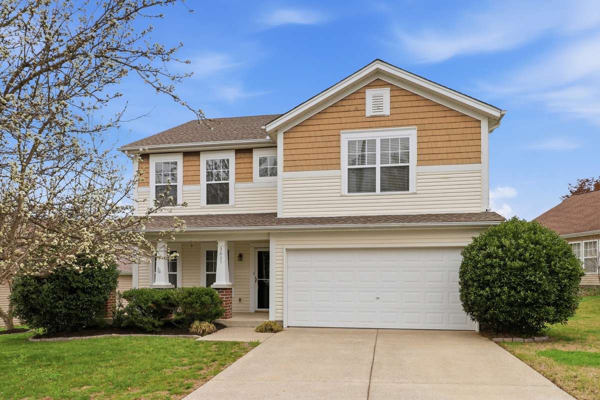 Front of this well maintained 3 BR, 2.5 BA home with Hidden Creek Subdivision.