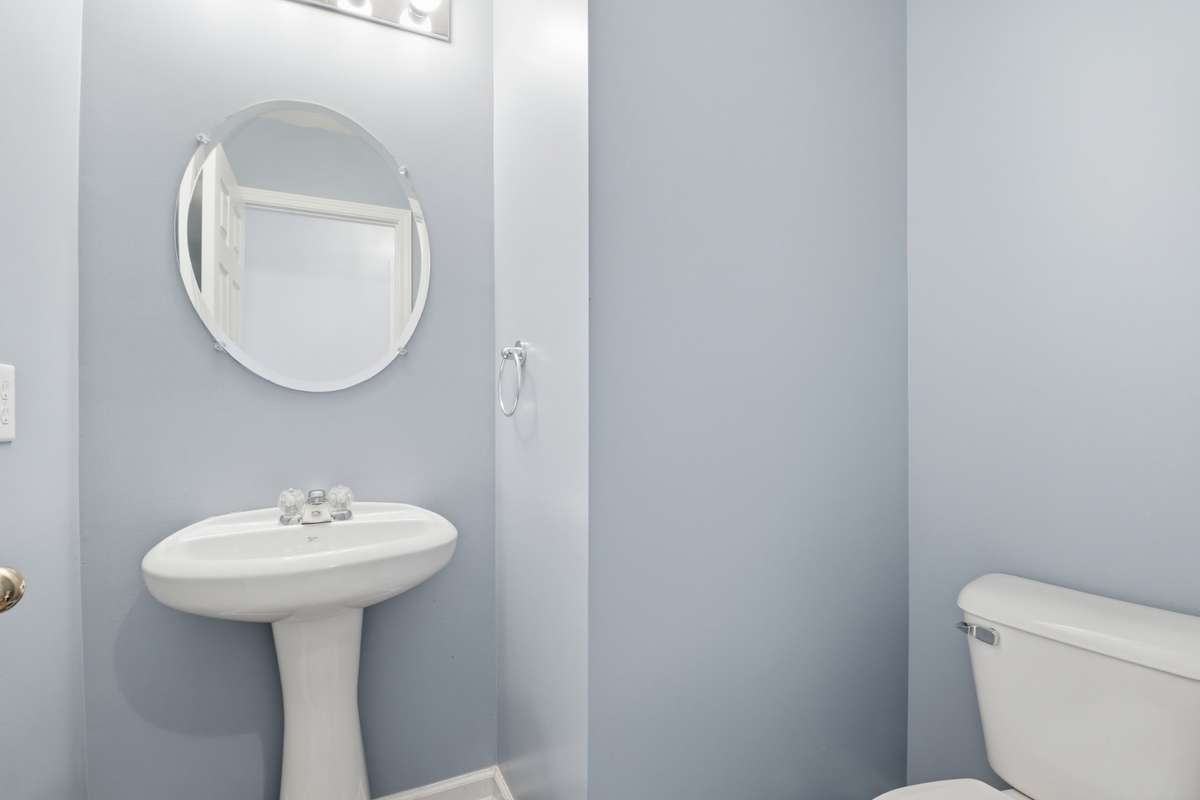Half bath downstairs is a nice size