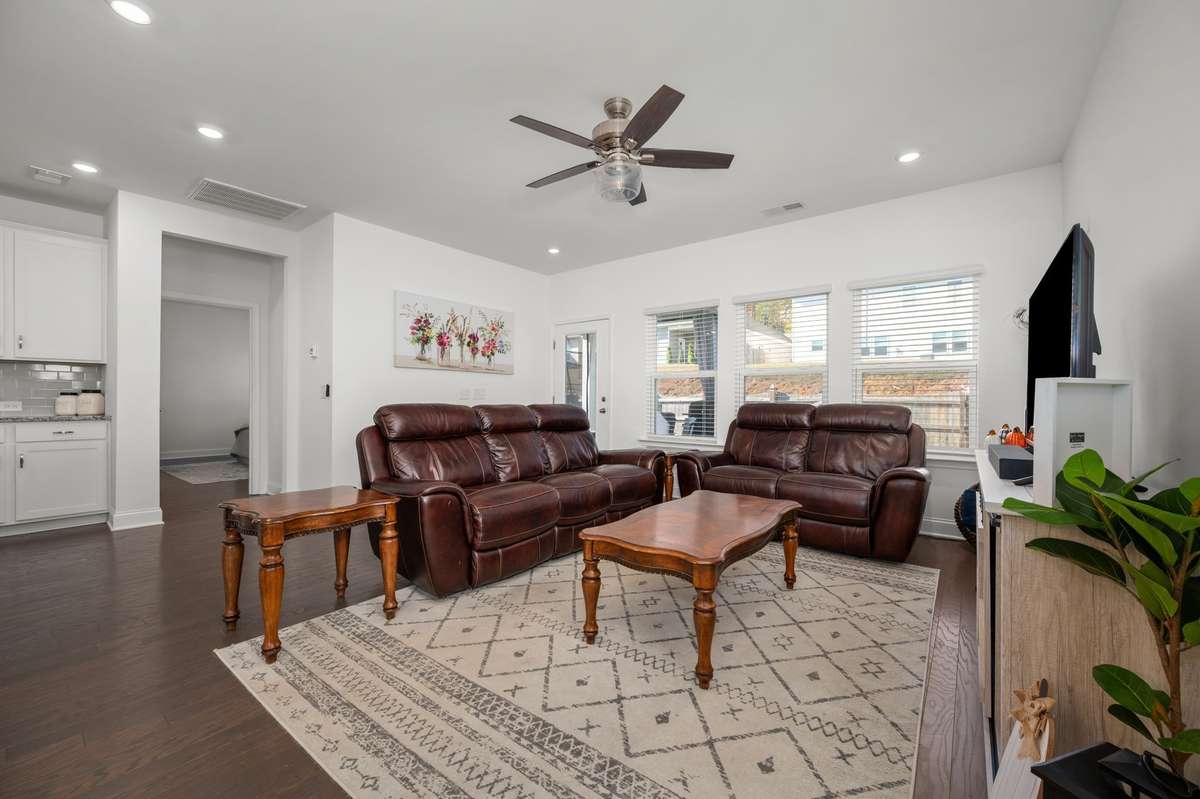 Spacious living area overlooking the backyard!