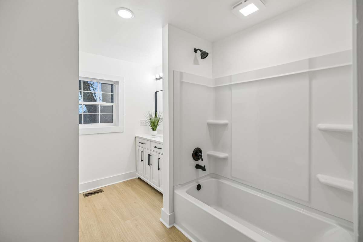 Full guest/secondary bath with all new fixtures and vanity.