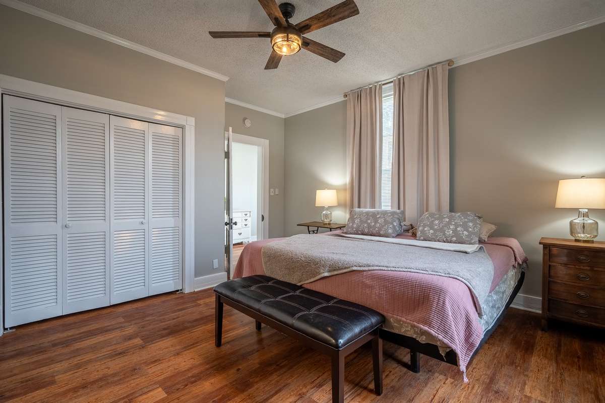 Master bedroom with bath and sitting area