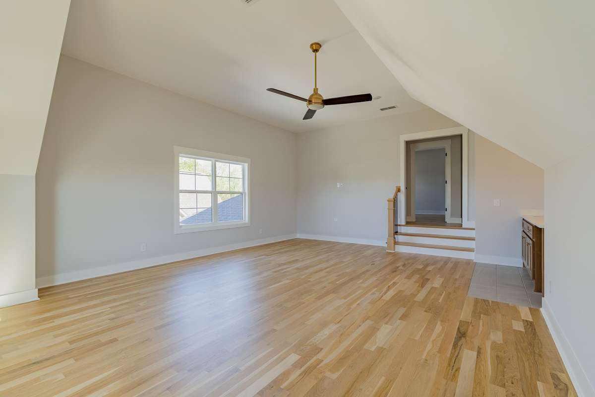Upstairs sunken Bonus Room over the Garage