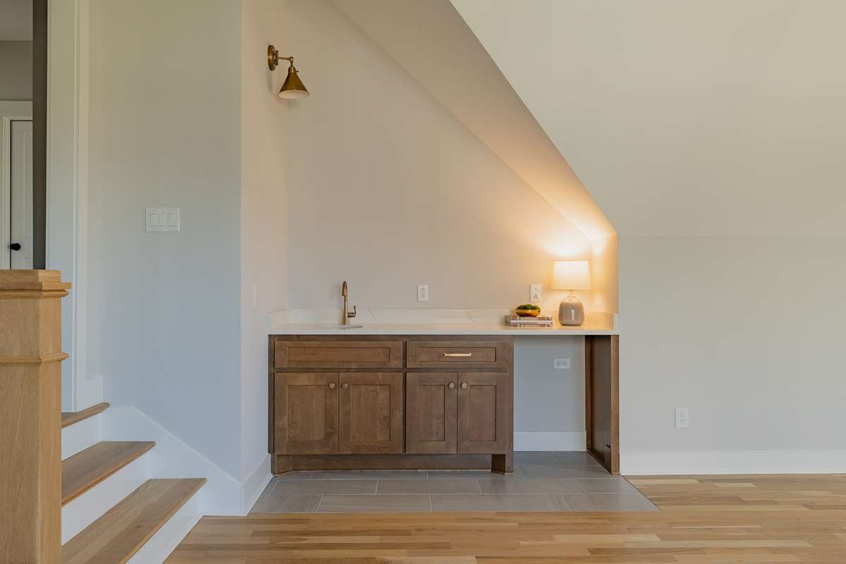 Wet Bar with Sink and Space for a Mini-Fridge