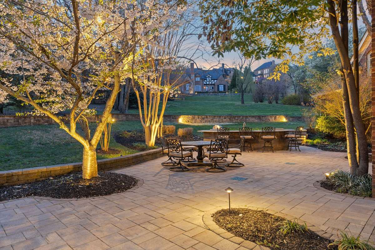 Expansive 2,000 sq ft paver patio ideal for entertaining