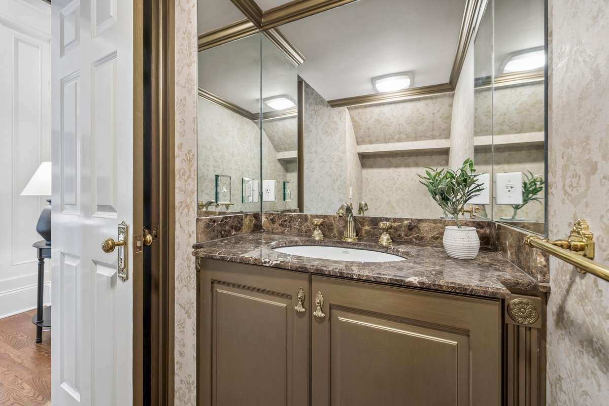 Main level powder bathroom