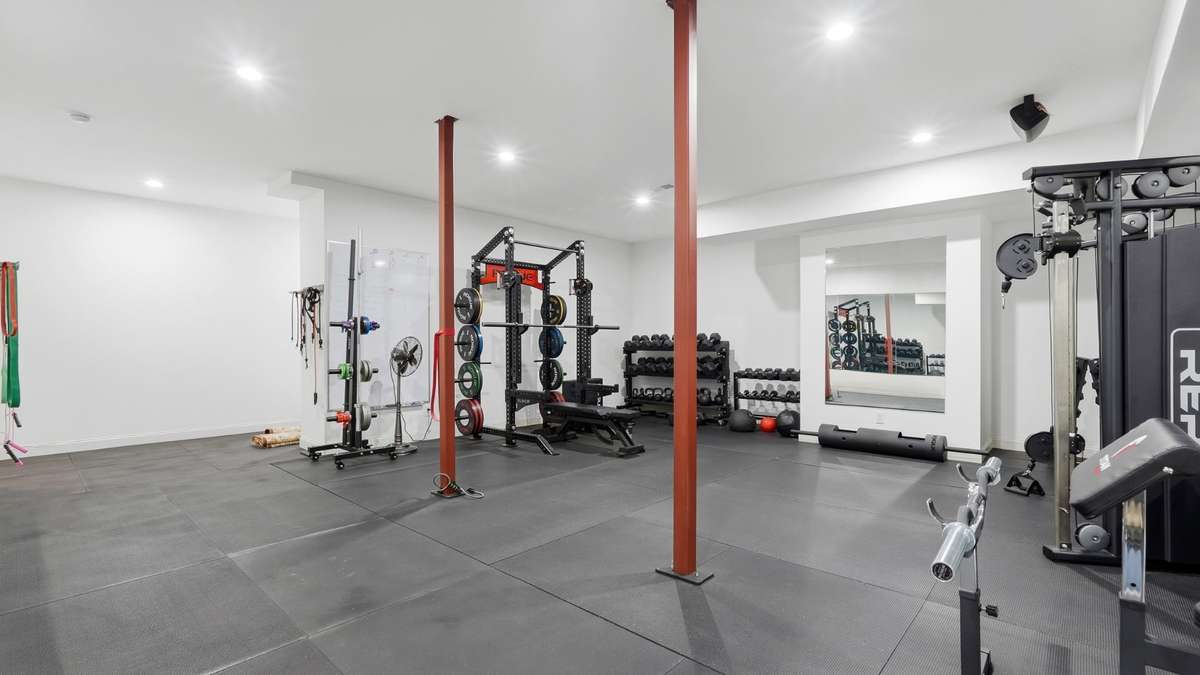 Gym in basement level