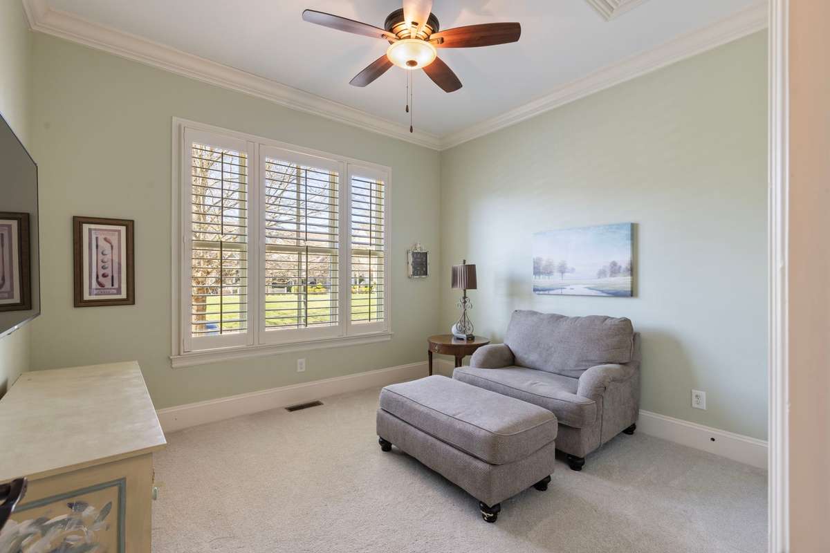 Main-level bedroom with convenient access to full bath. Ideal for guests or home office!