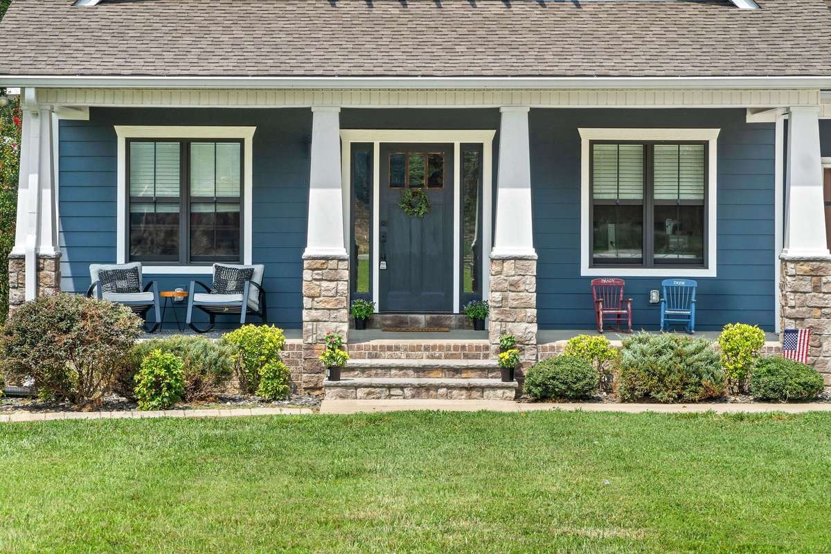 The east-facing front porch is the perfect spot to enjoy the morning sunrise