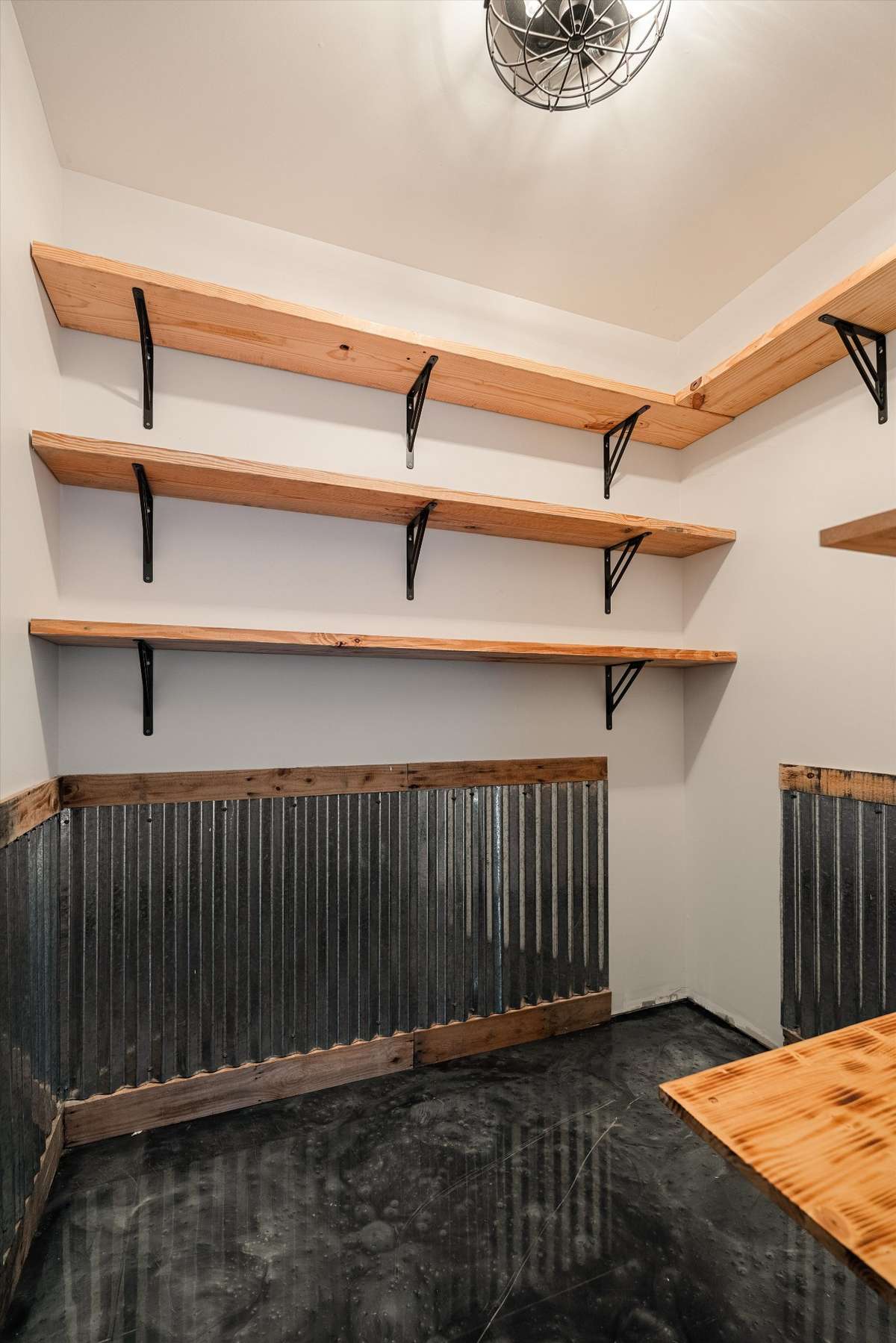 New shelving in back pantry or 'safe room'