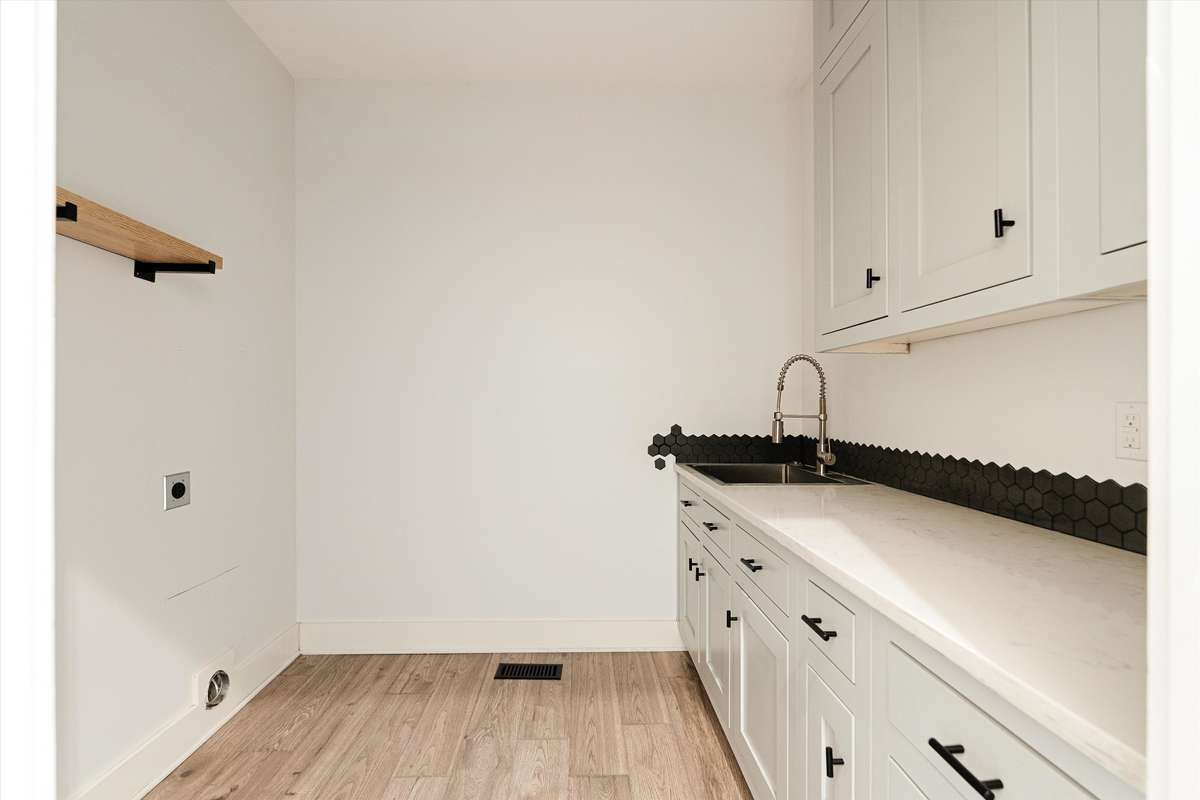 Spacious laundry room on main level