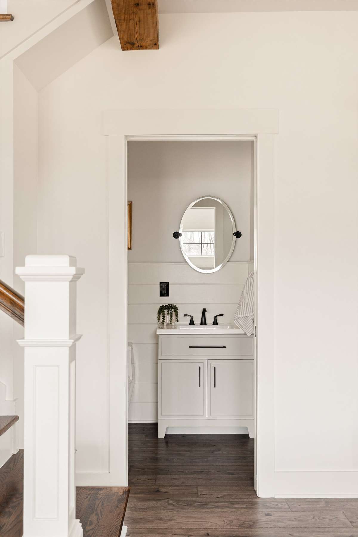 Half bath on main level off of living area