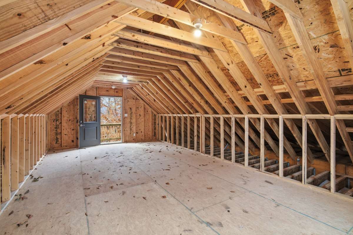 Approx. 350 sq. ft. of unfinished space above the garage—perfect for creating your own custom bonus room.