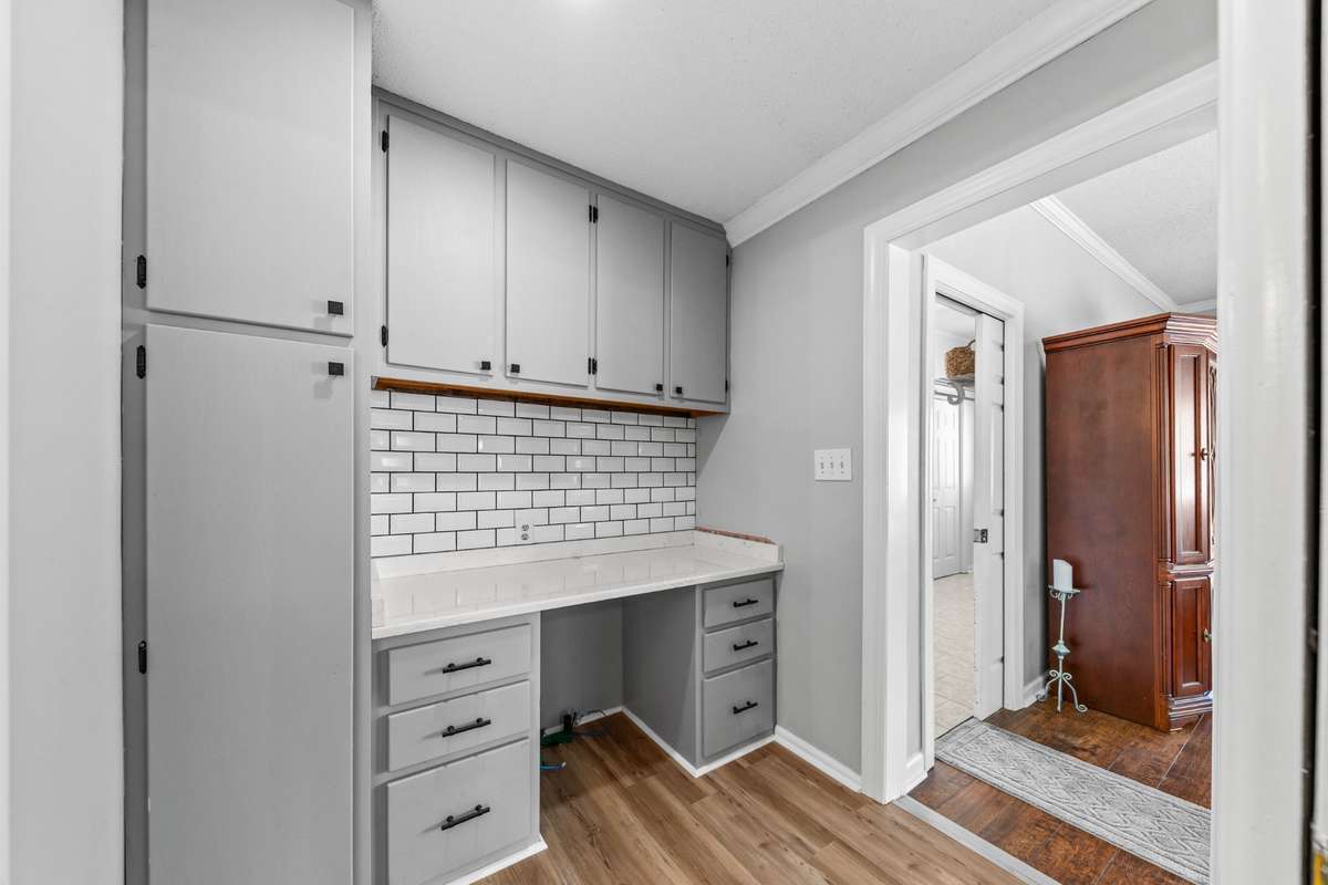 Built in desk/office area off the family room.