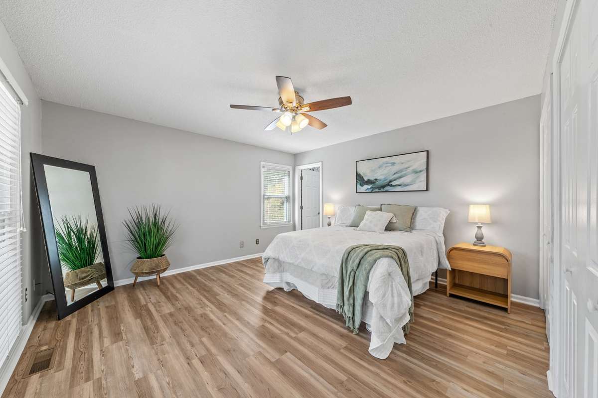 Primary bedroom on the main floor.